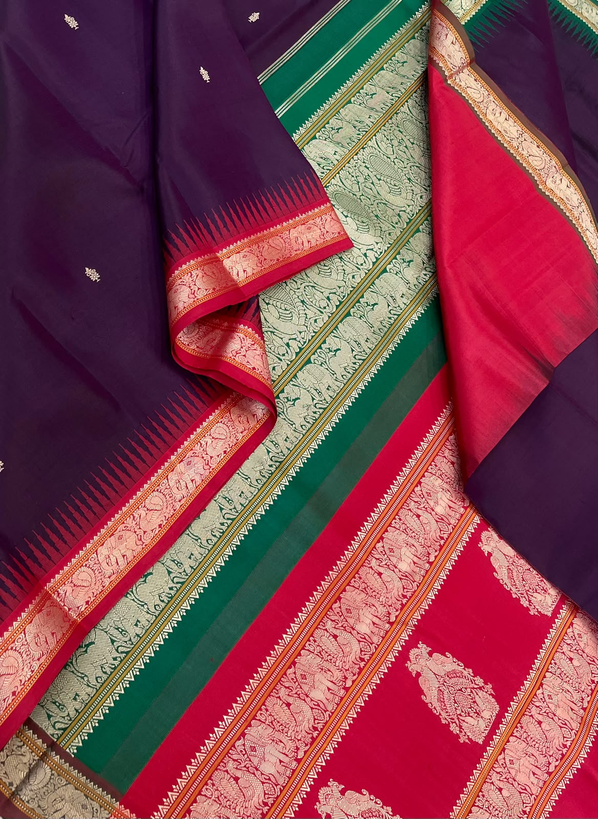 Pure Kanjivarams | zero zari | tiny border |aaraku x red x gesn | Handwoven luxury x 4 ply master weave | NKV35