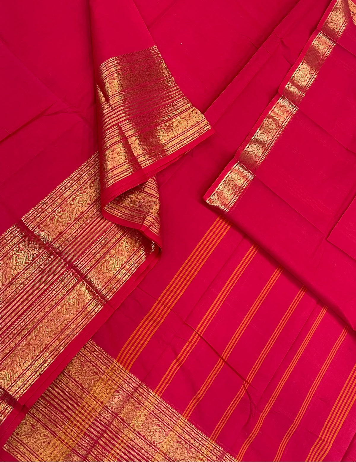 Kanchi soft cotton | red ♥️ |  Zari rich border