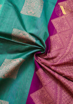 Load image into Gallery viewer, Semi Silk Cotton | Teal X Pink
